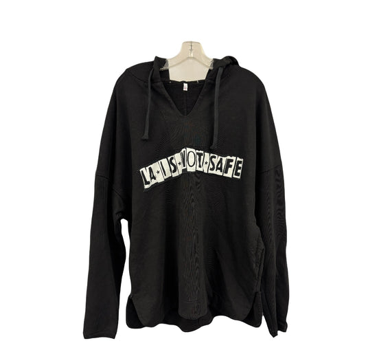 w4rp4inz x LA Is Not Safe Graphic Print Hoodie with w4rp4inz Tag
