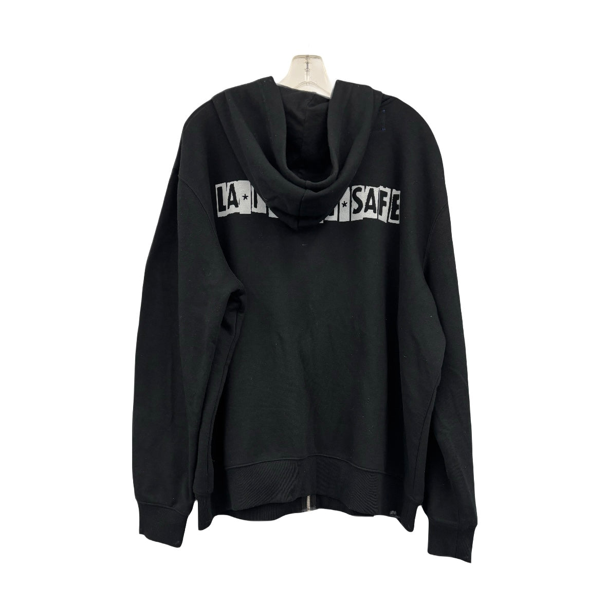 w4rp4inz x LA Is Not Safe Back Print Zip-Up with Stitched Logo Patch