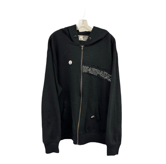w4rp4inz x LA Is Not Safe Back Print Zip-Up with Stitched Logo Patch