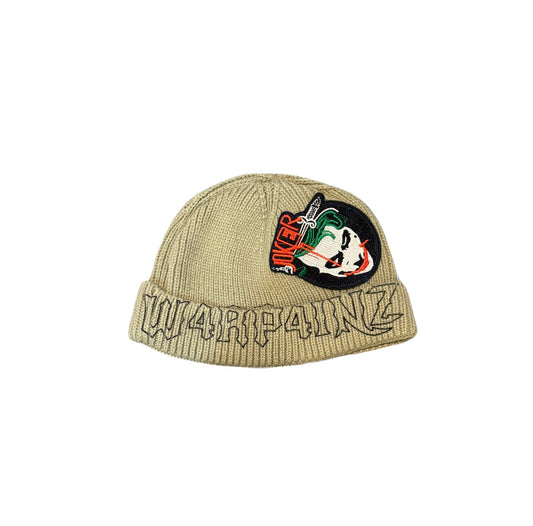 w4rp4inz Printed Beanie with Joker Patch