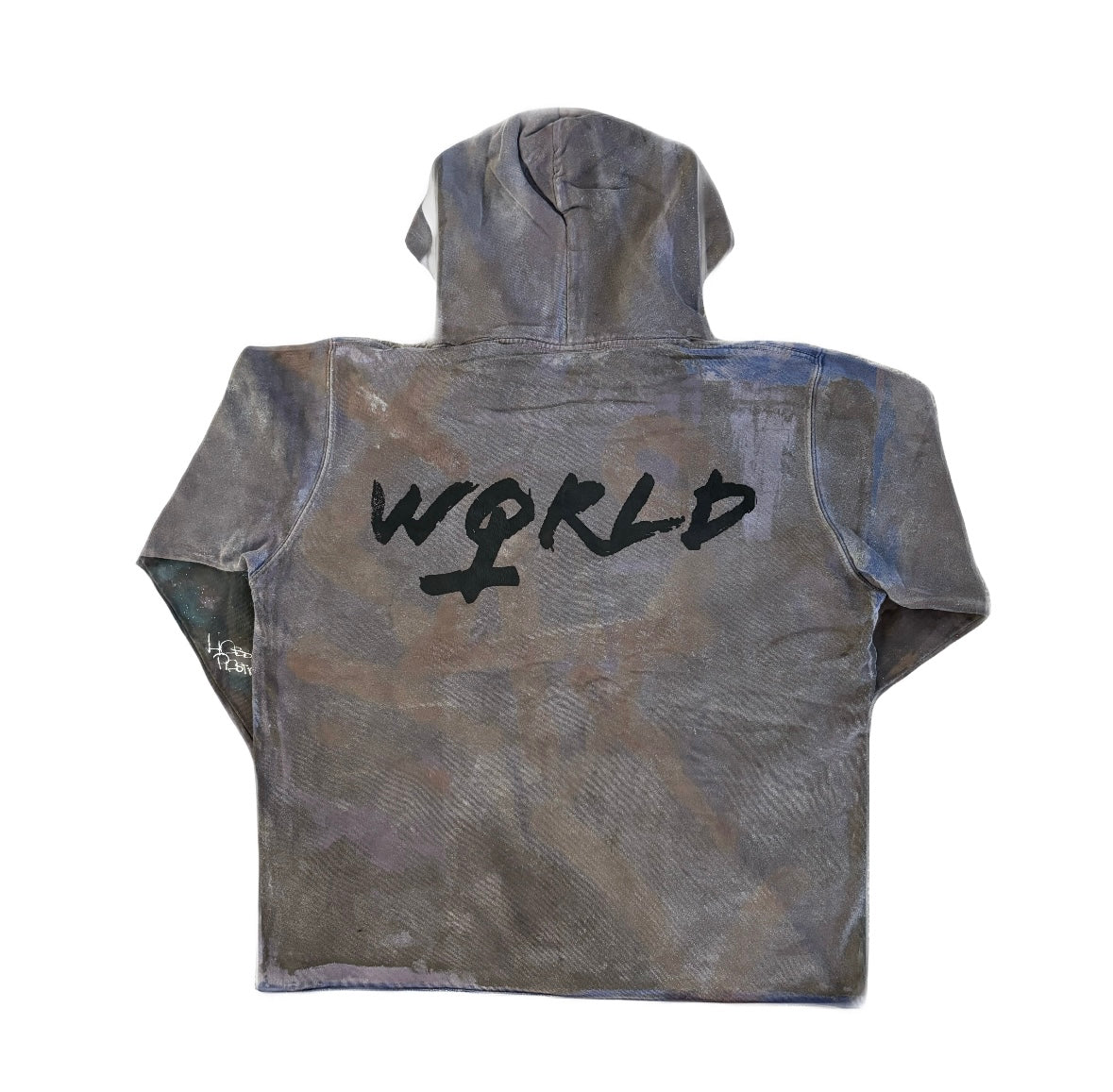 w4rp4inz x wreno Graffiti Signature Hoodie with Chest Logo & World Back Print